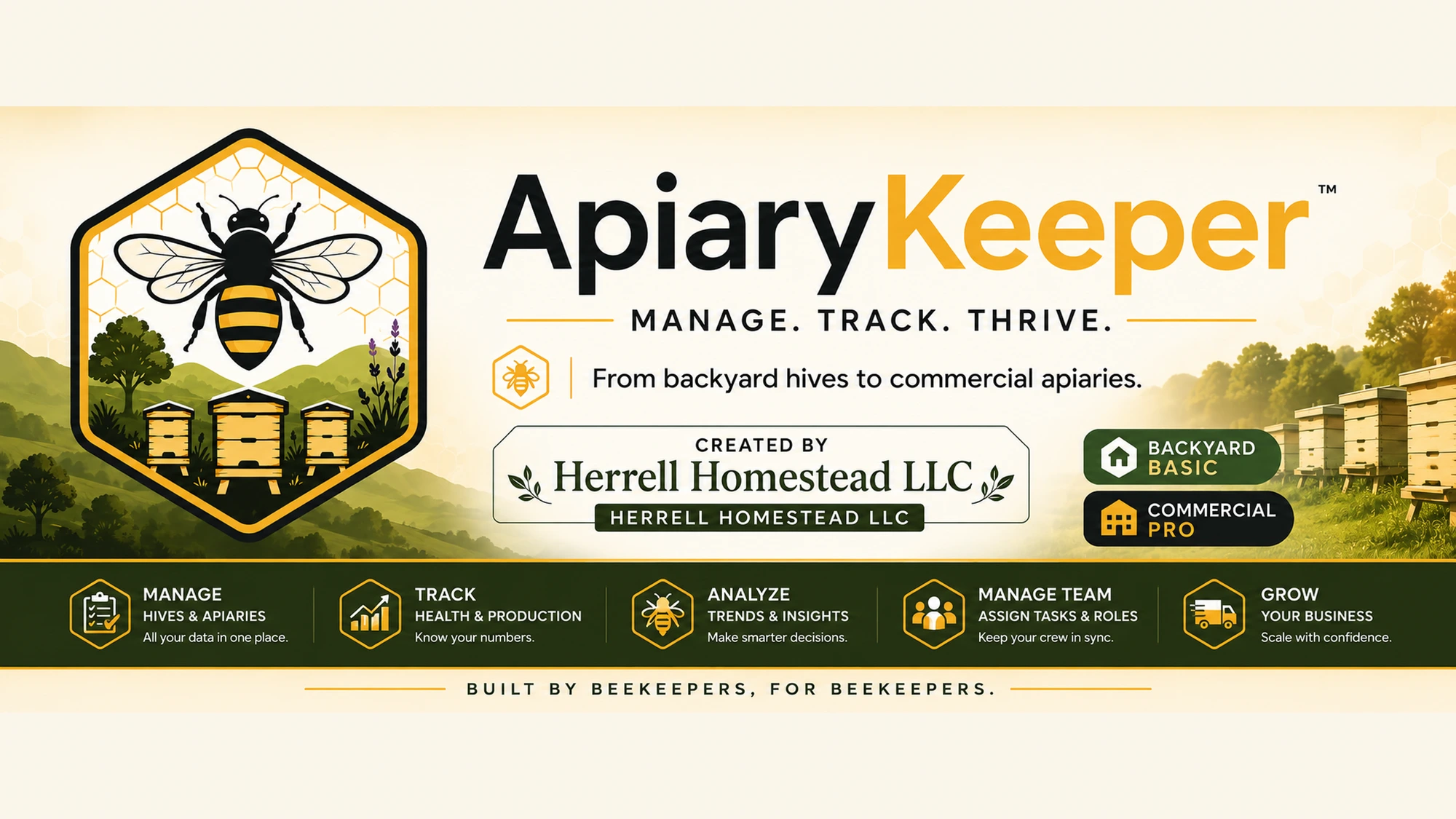 ApiaryKeeper — Manage. Track. Thrive.
